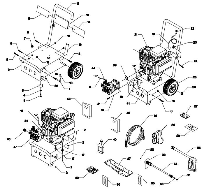 GENERAC 1460-0 parts breakdown